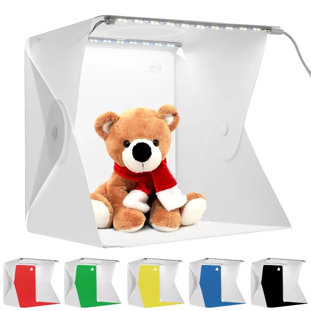 

24.5x22x22cm Upgrade Folding Photo Studio Box Photography Softbox Light Box Studio Shooting Tent Box Kit With 6 Color Backdrops