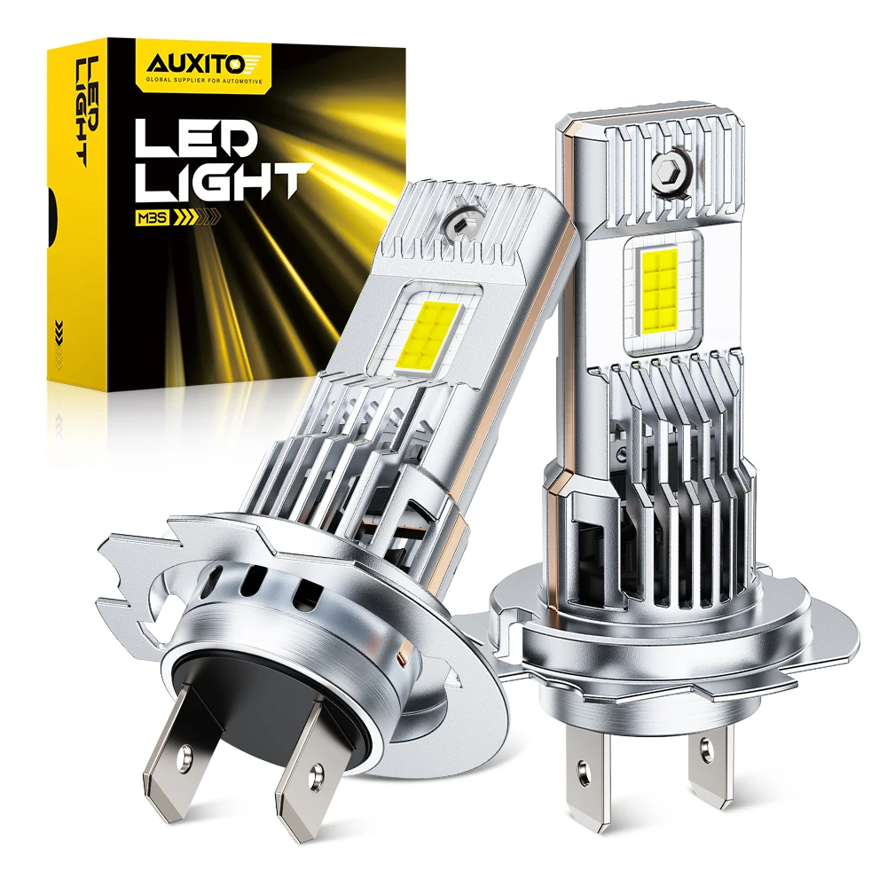 

AUXITO 2 шт. 30000Лм H7 LED лампы для фар CANBUS 6500K белые автомобильные светодиодные лампы дальнего и ближнего света с охлаждающим вентилятором, супер яркие фары для вождения