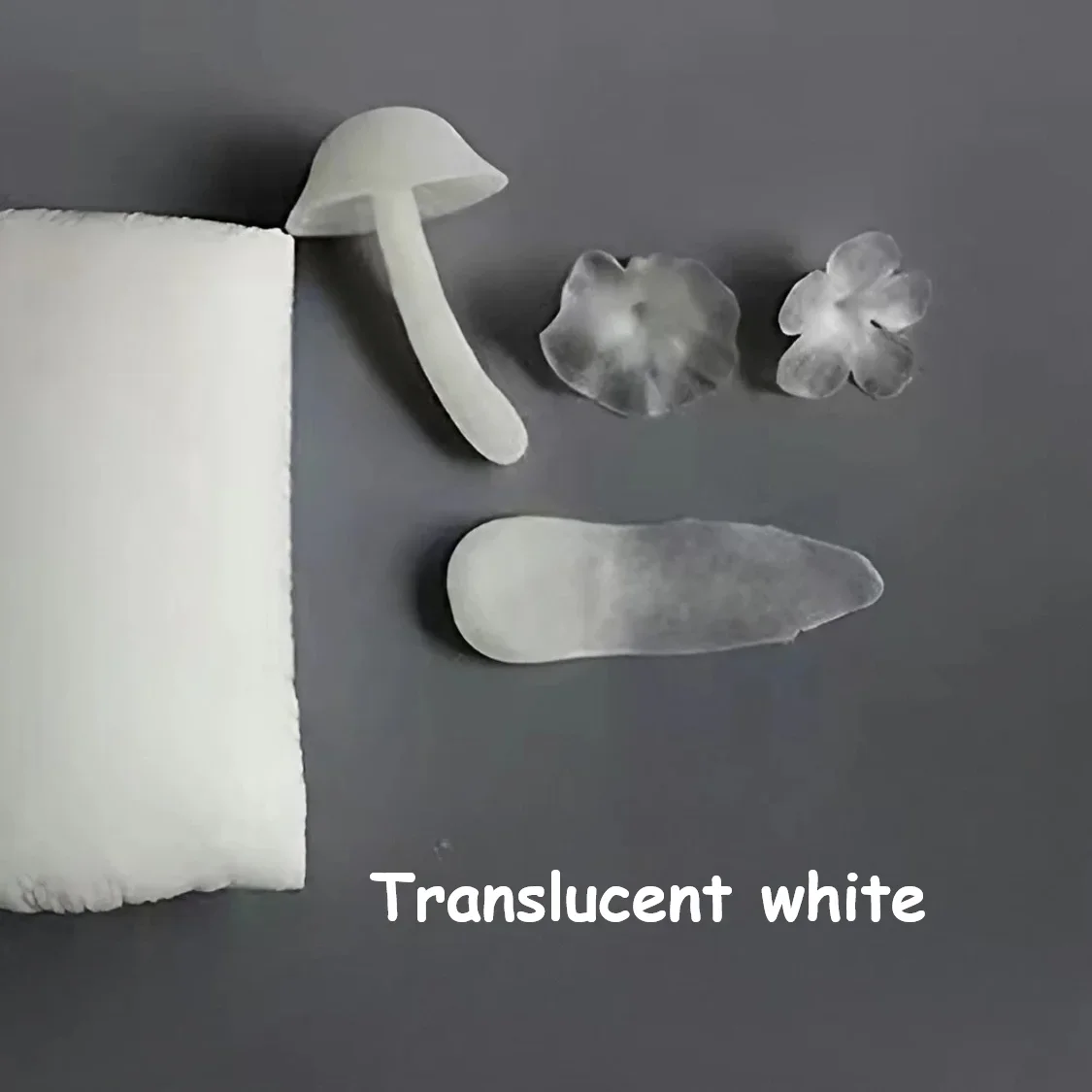 500 г смоляная глина воздушно-сухая полупрозрачная белая непрозрачная полимерная