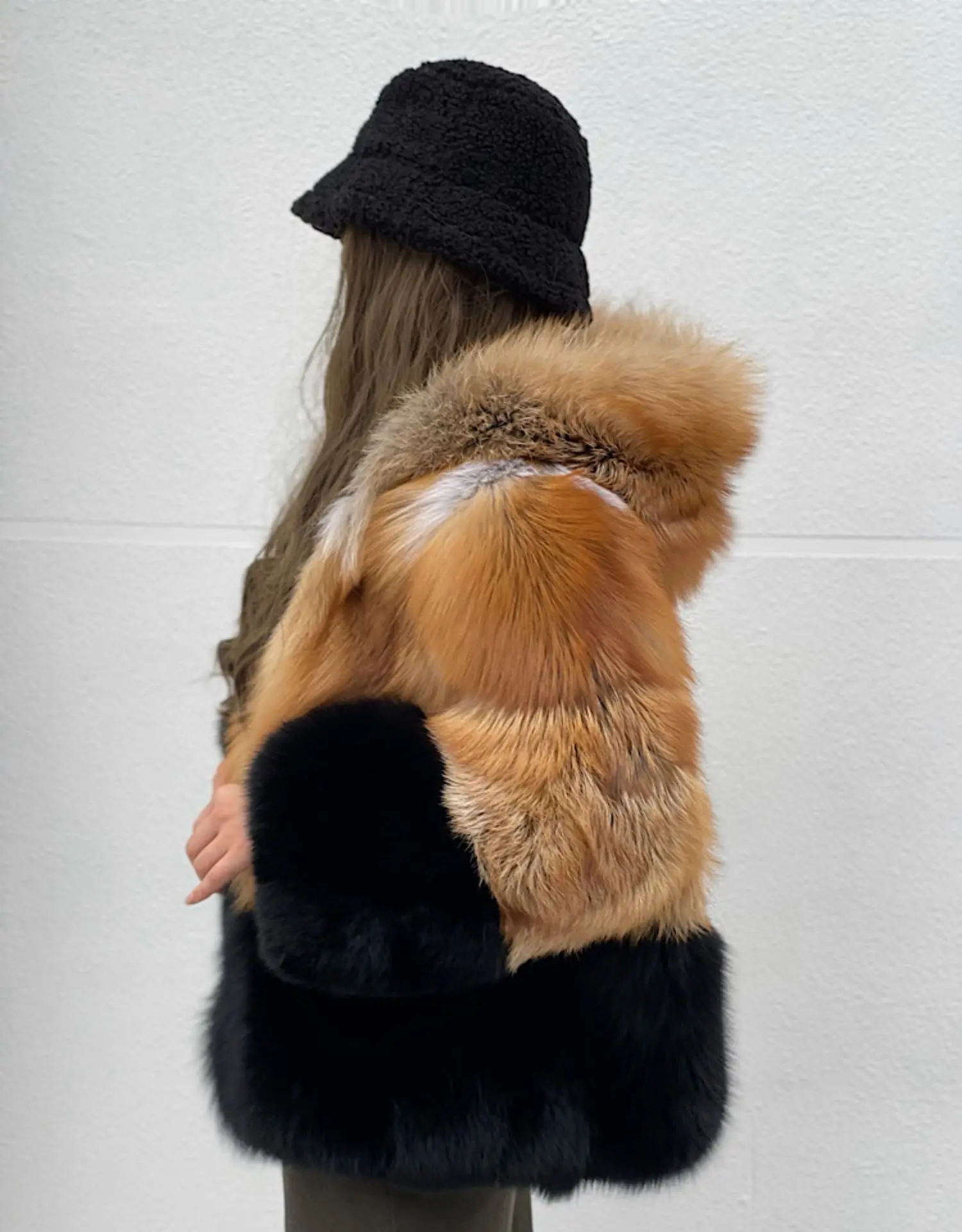 Luxury Real Fur  for Women 2022 Fashion Elegant Silver Red Fox Fur Coats Evening Party Winter Female Coat