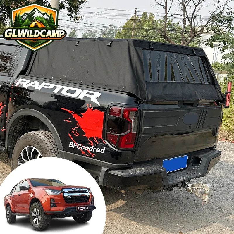 Фото Водонепроницаемый складной тент из ткани Оксфорд для кузова пикапа DMAX Isuzu №1