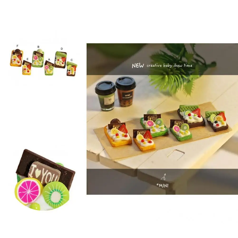 

Adorable Miniature Food Fine Workmanship Compact Doll House Food Tiny Doll House Miniature Dessert