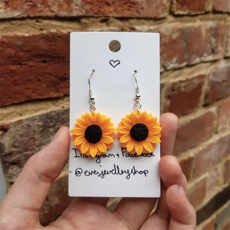 

New Products Hot Selling Fashion Trend Jewelry Simple Natural Wind Sunflower Pendant Earrings Boho Style
