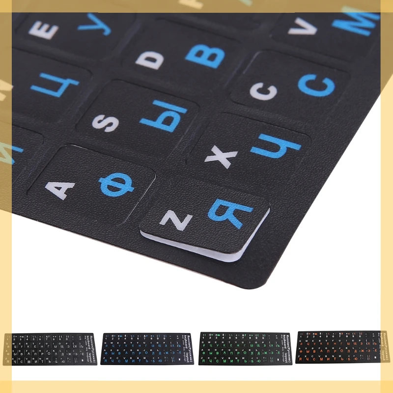 

Наклейки на клавиатуру с буквами из матового ПВХ для ноутбука, настольного компьютера, клавиатуры, ноутбука