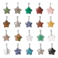 50pcs mixed natural stone pendant star heart charms pendants for jewelry making diy bracelet necklace accessories