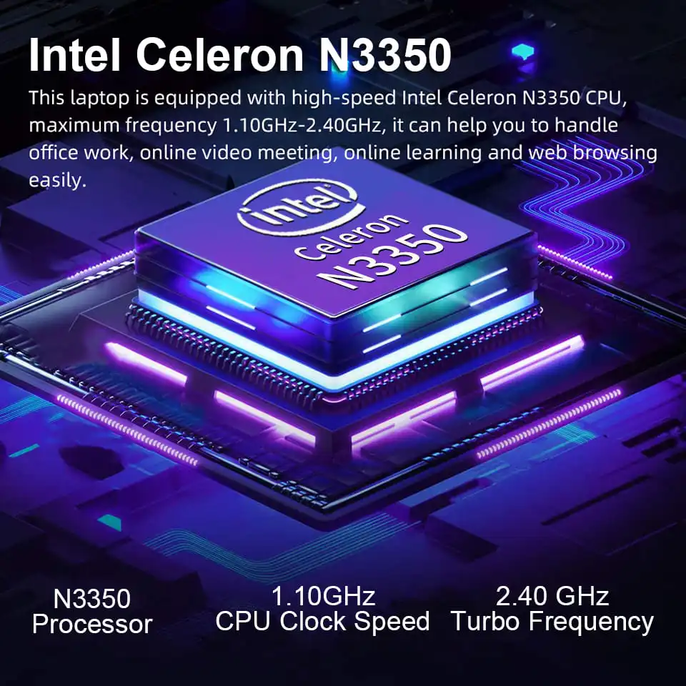 Мини нетбук 6ГБ+64ГБ Intel N3350 двухъядерный 1280X800 Windows 10 Pro ноутбук недорогой студенческий портативный wifi компьютер.