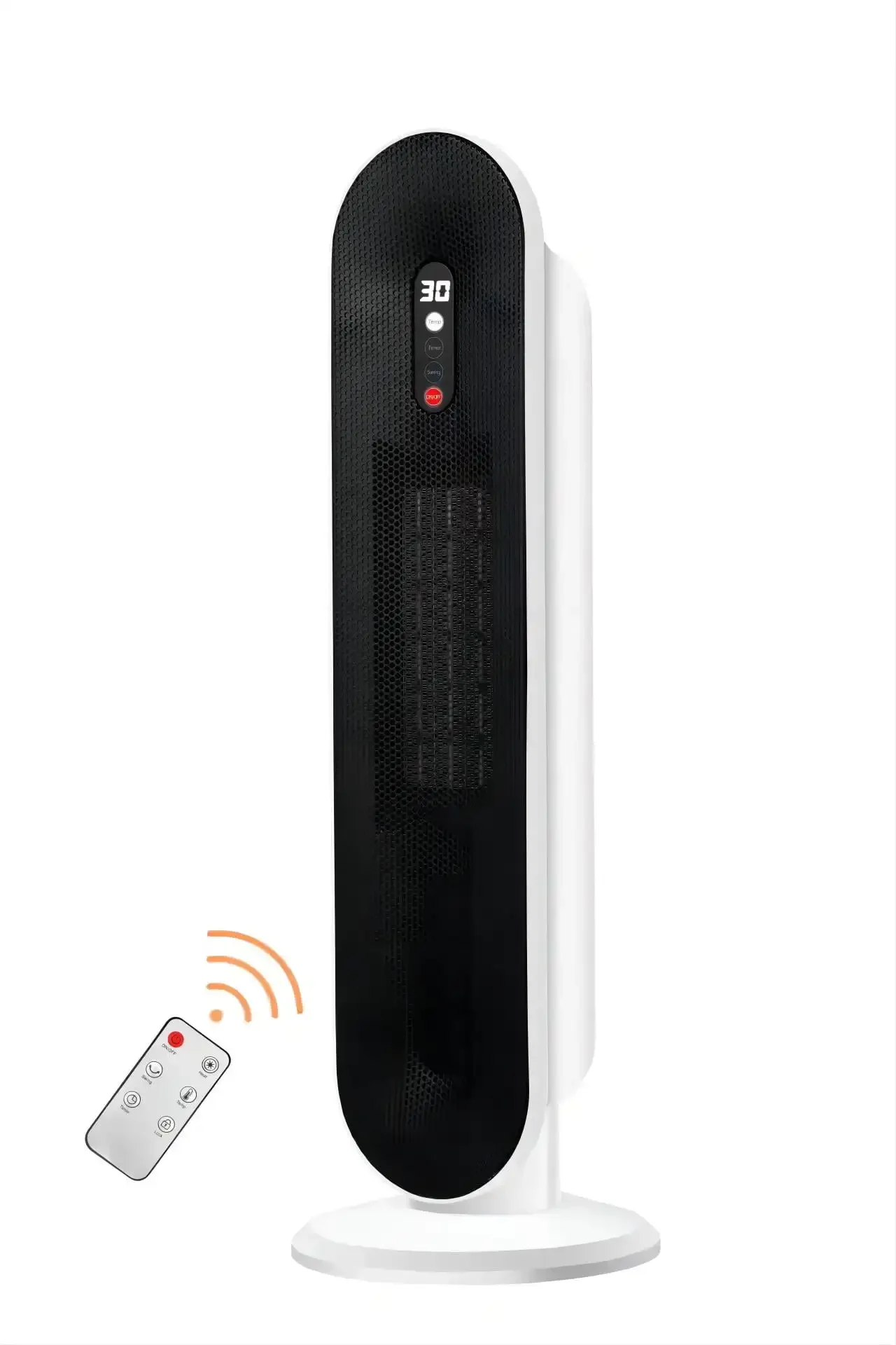 

HONGGE 1500W Oscillating Ceramic Tower Electric Space Heater with Remote, BL-K11-D, White