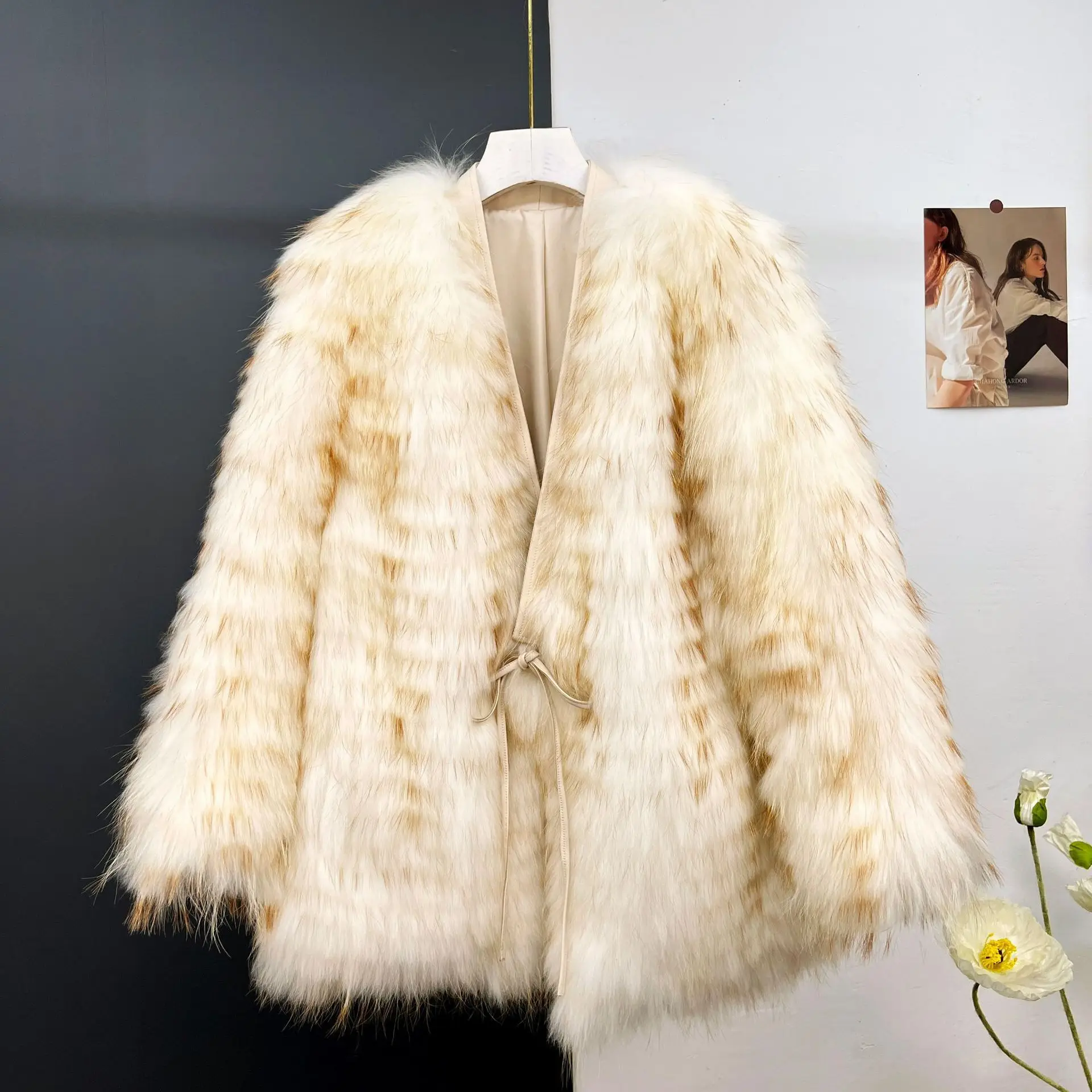 Новая осенне-зимняя шуба Wuhuang для женщин мех норки среднего и длинного цвета