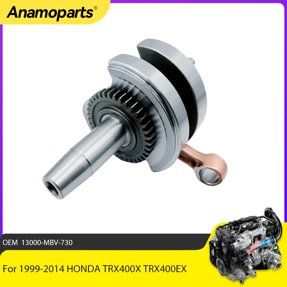 Детали двигателя коленчатого вала в сборе подходят для HONDA TRX400X TRX400EX TRX 400 EX CC 400CC ATV