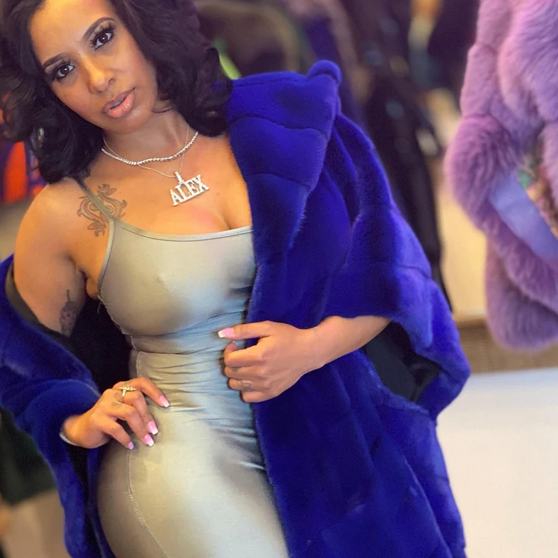 Natural Mink Fur Jackets Women Luxury Short Sleeve Hooded Outertwear Lady 2022 Winter Tide Genuine Mink Fur Long Coat Female