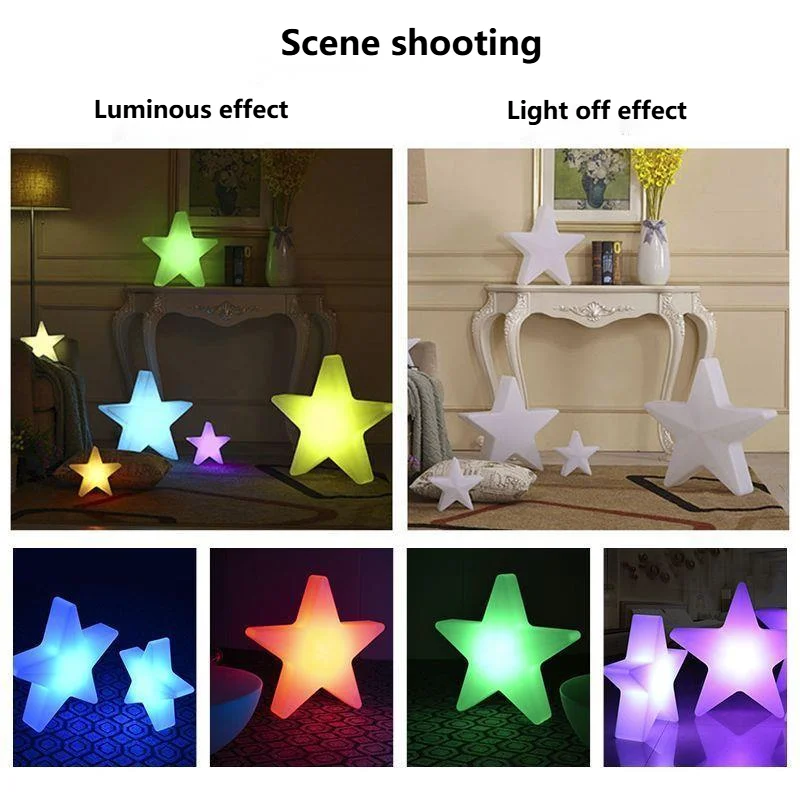 Гигантские светодиодные фонарики звезды на день рождения с дистанционным