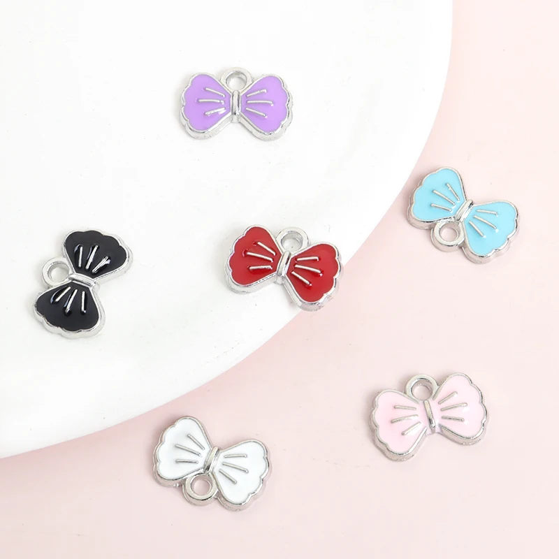 20 Шт. Милые Компактные Эмалированные Подвески-бабочки Красочные Подвески В Форме