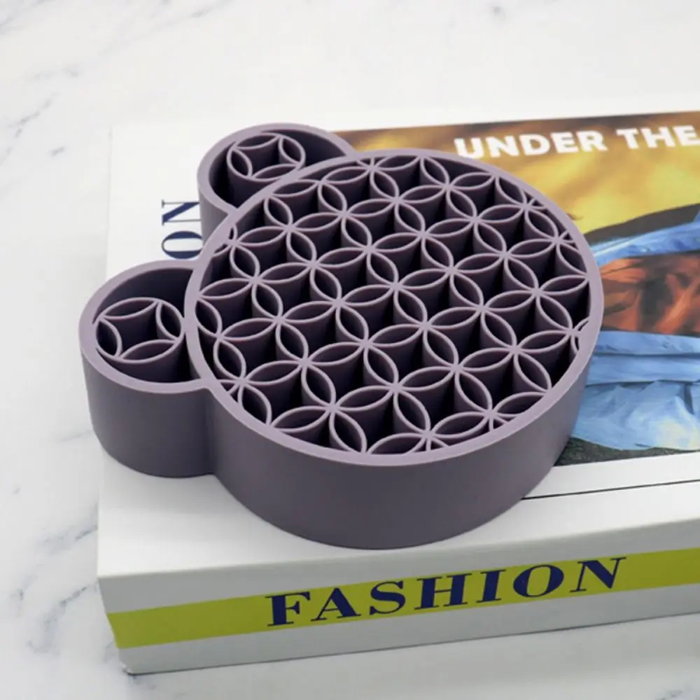 Креативный держатель для хранения кистей силиконовый круглый чехол ручек