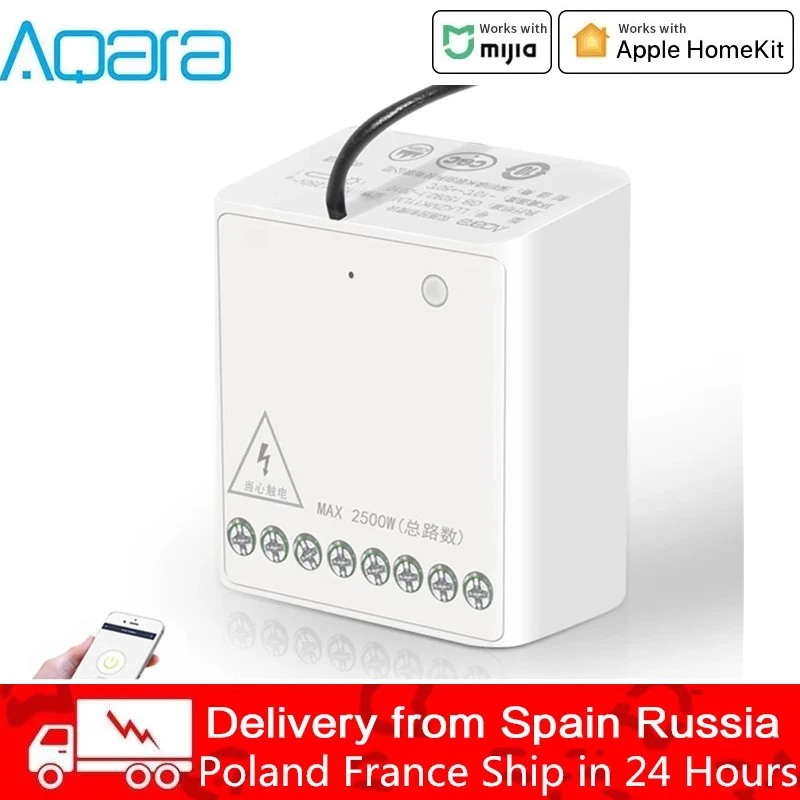 Модуль управления Aqara беспроводной релейный контроллер 2-канальный работает с