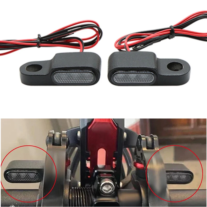 

12V Mini Motorcycle Aluminum Alloy Indicators LED Turn Signal Light Handlebar Amber signal lamp Blinker intermitentes moto