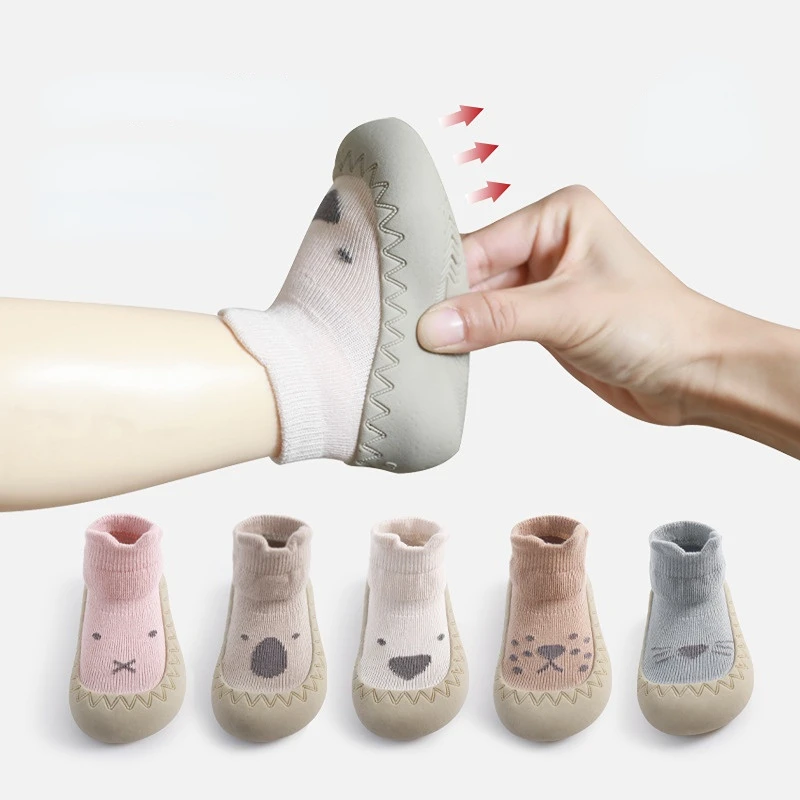 

Baby Socks Shoes Infant Cute Cartoon Kids Boy Shoes Soft Rubber Sole Child Floor Sneaker BeBe Booties Toddler Girls First Walker