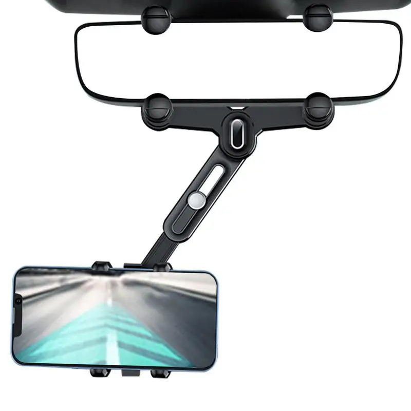

Car Phone Holder Multifunctional 360 Degree Rotatable Auto Rearview Mirror Seat Hanging Clip Bracket Cell Phone Holder For Car