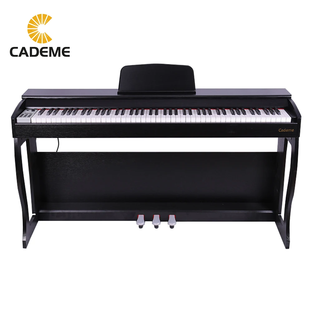

Beginner Digital Piano Professional Portable 88 Keys Weighted Keyboard with LCD Screen,Pedal Black Stool Not Included 809