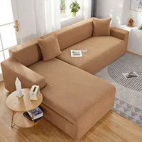 Thick Plush Furniture Sofa Cover Jacquard Solid Sofa Cover Living Room Corner Sofa Cover L Shape Need 2 Pieces