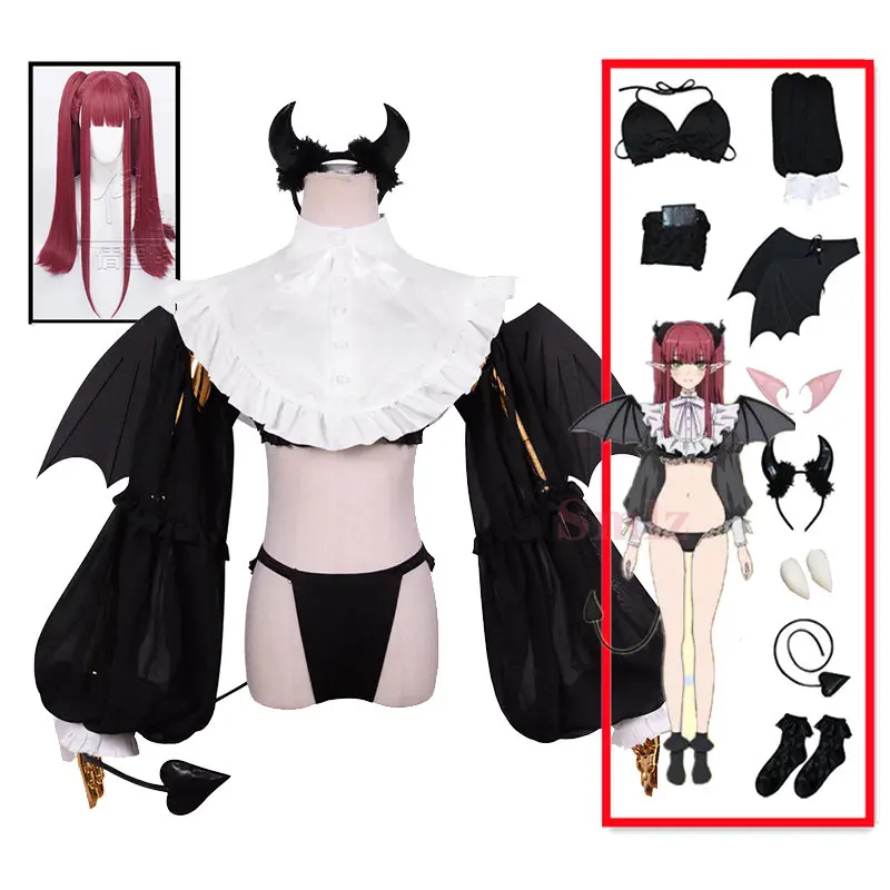 

Man Cosplay Anime My Dress Up Darling Cosplay Demon Girl Rizu Kyun Cosplay Bikini Wing Kuroe Shizuku Wi. %s: %s