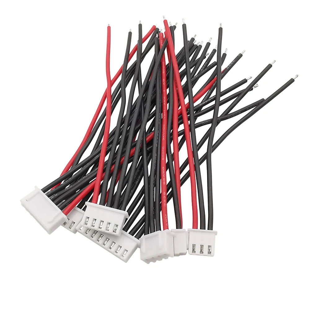 10 шт. разъемов-гнезд JST XH 2,54 мм с шагом 2/3/4/5/6/7S Balance Changer Plug 10CM 22AWG Silicone Wire для RC Lipo Battery.