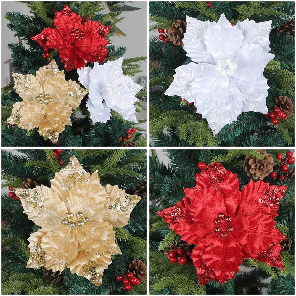 Новый 27 см цветок Юлан DIY ткань художественный блестящий искусственные цветы с