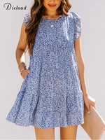 dicloud boho summer light dress women with pockets 2022 casual floral beach sundress ladies loose pregnancy tunic outfit vestido