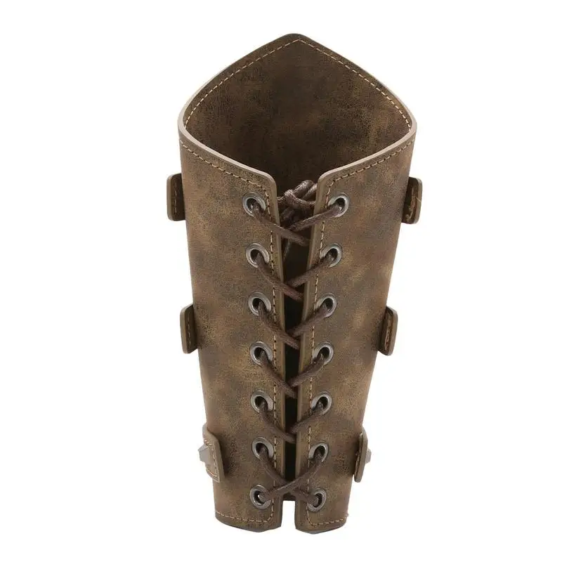 

Artificial Leather Arm Bracers Gauntlet Bracers Cosplay Artificial Leather Wristband Armor Cuff Medieval Arm Bracers Steampunk