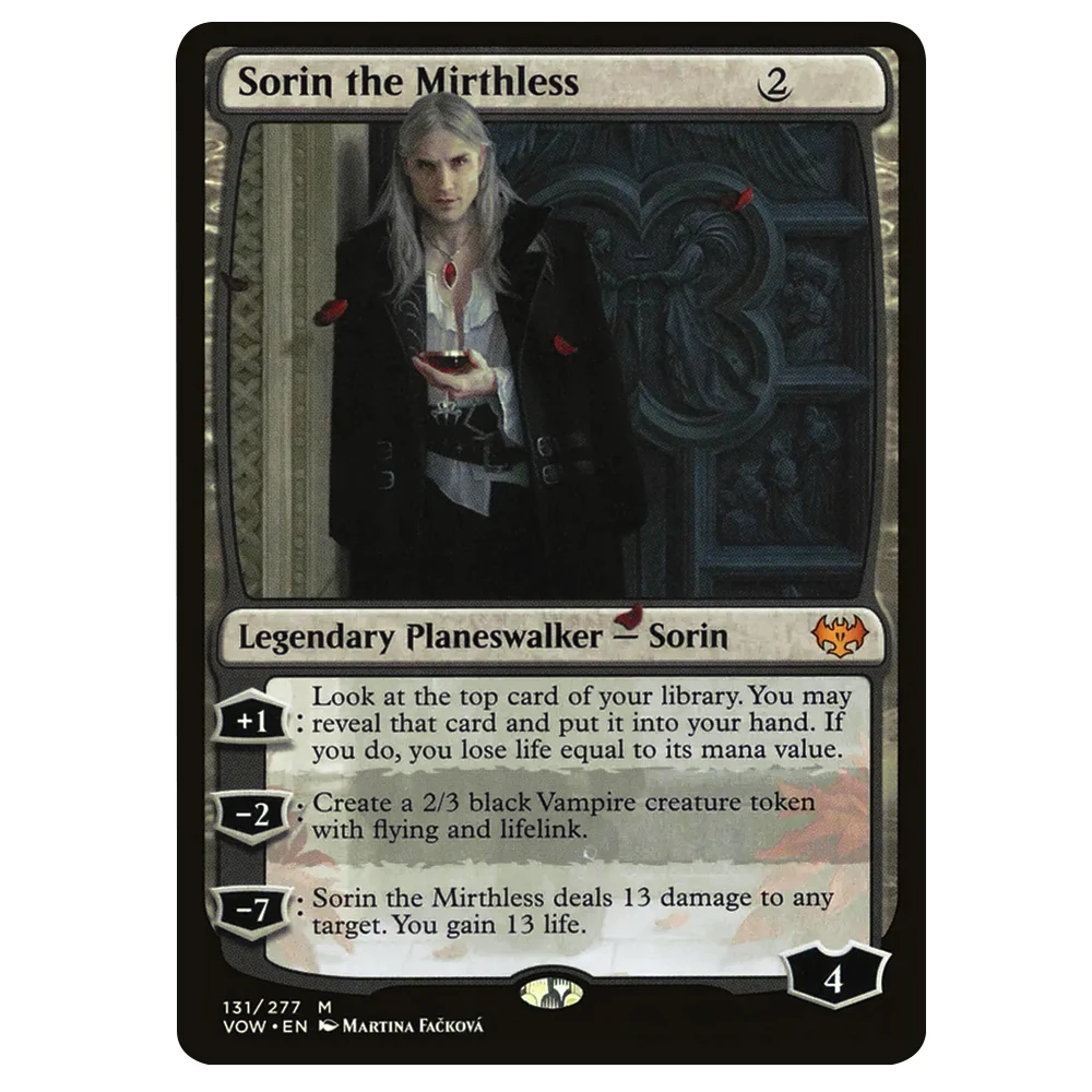 Коллекционные карты TCG: Редкие магические HOLO-карты Сорин, Безрадостный, для домашних игр, хобби, коллекционирования, подарки для мальчиков (art.: 3920dc063e2ed) - 3920dc063e2ed