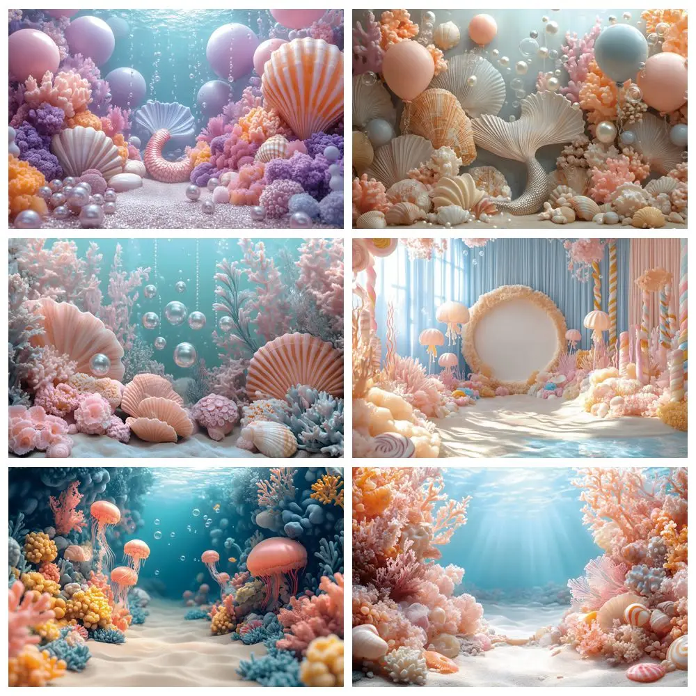 Фон для фотосъемки с изображением подводного мира