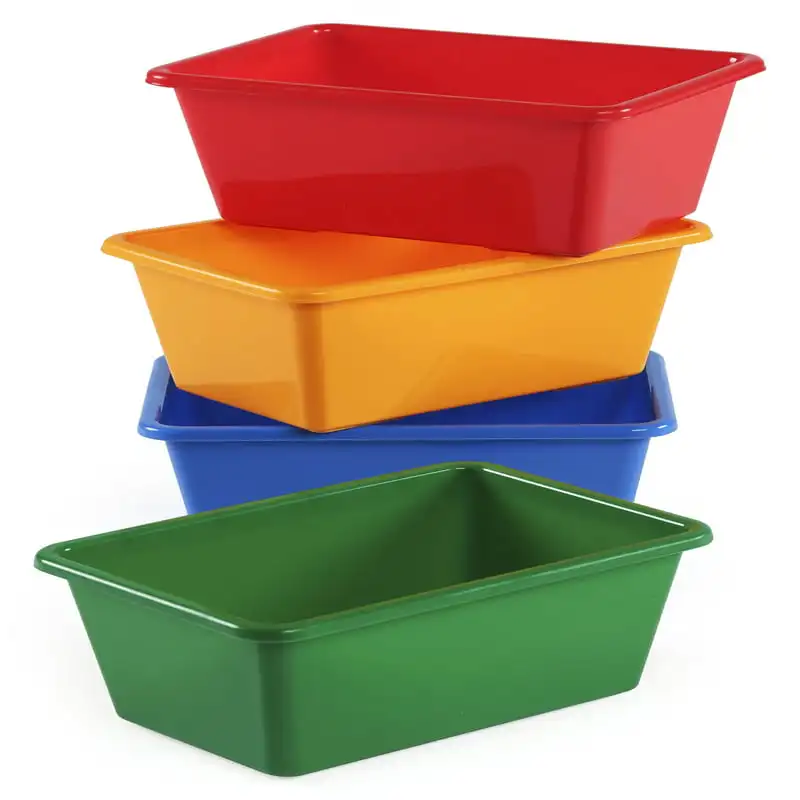 

Shelves Plastic Storage Bin, Multi-color, 4 Count