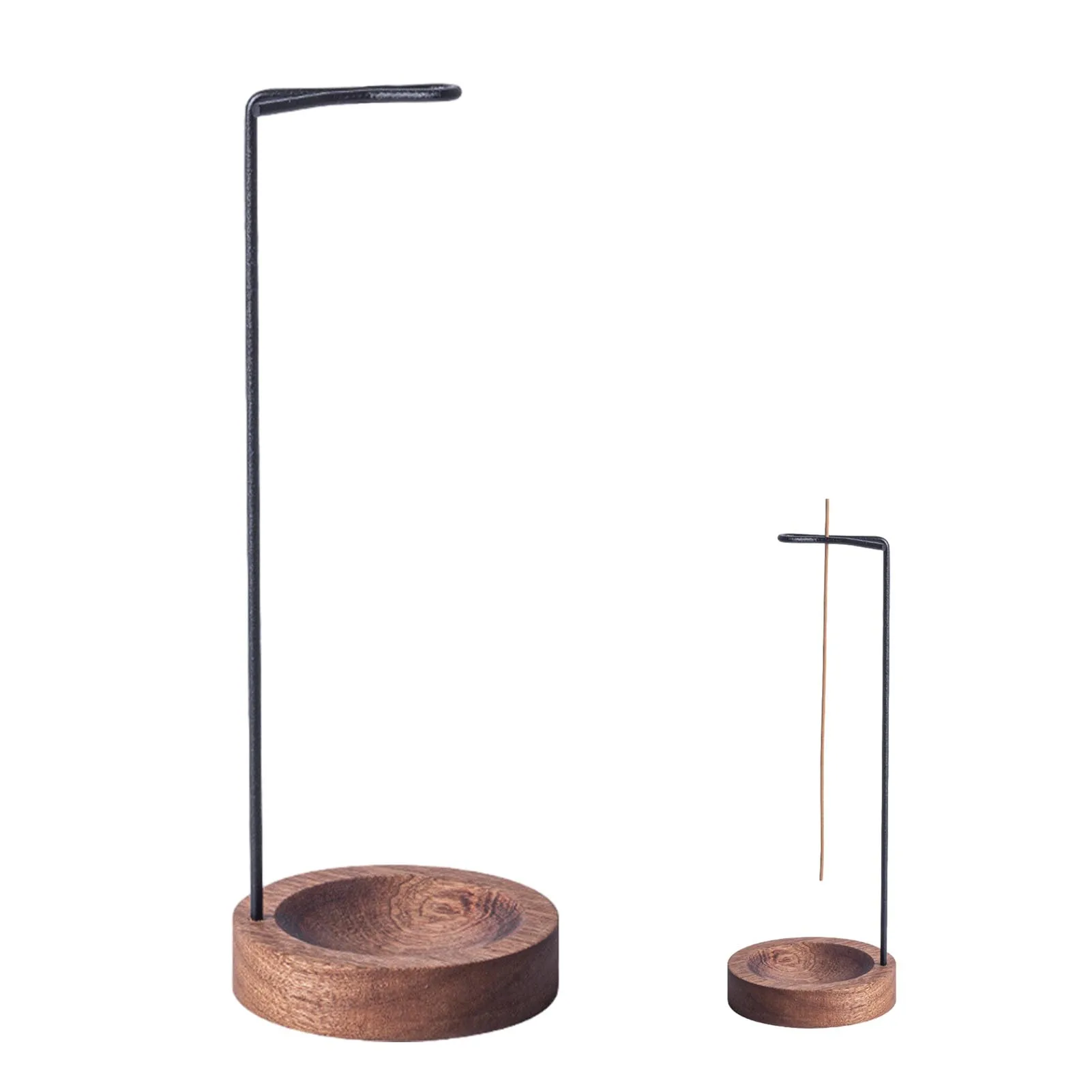 

With Brass Stick Incense Holder Multi Purpose Adjustable Angle Yoga Room Art Craft Wooden Base Ash Catcher Bedroom Spa Madiation