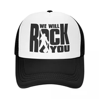 fashion we will rock you trucker hat women men breathable queen rock band baseball cap outdoor snapback caps