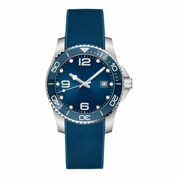 

mens ceramic blue green rubber mechanical automatic watch concas
