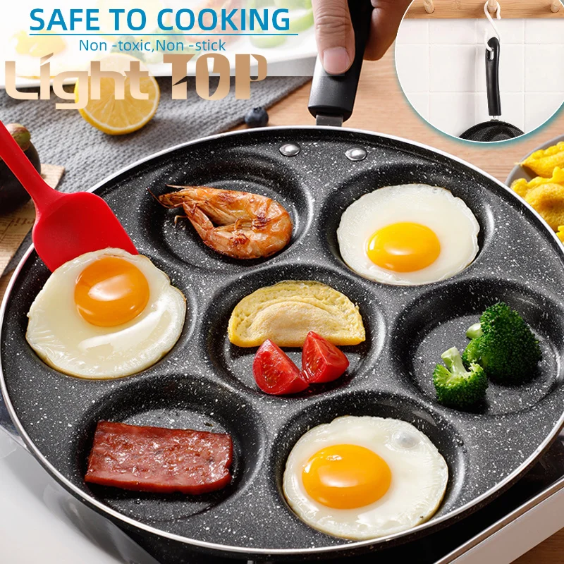 

Frying Pan Nonstick Skillet Omelet Pan 4/7 Holes Frying Pot Egg Pancake Steak Pan Breakfast Maker Cooking Cookware Chef Pan