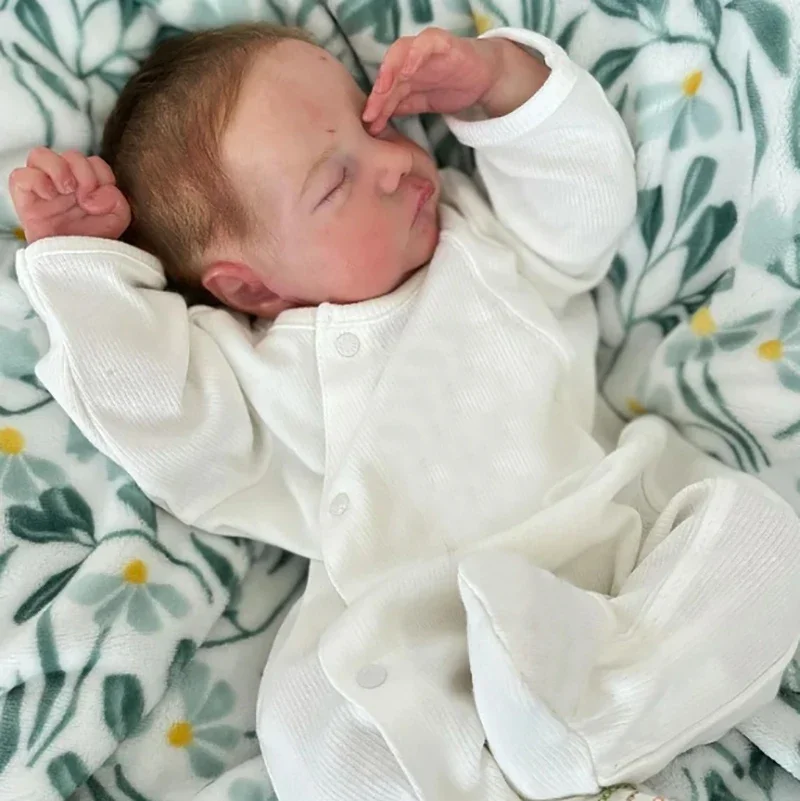 Кукла реборн полное тело и ткань 48 см Levi с 3D кожей многослойная картина видимыми