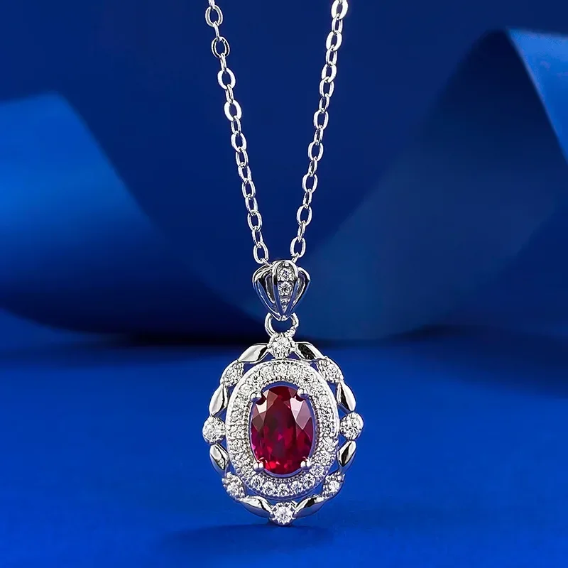 Новый S925 серебро 5*7 мм овальный оранжевый кулон Fenda универсальный для ежедневного