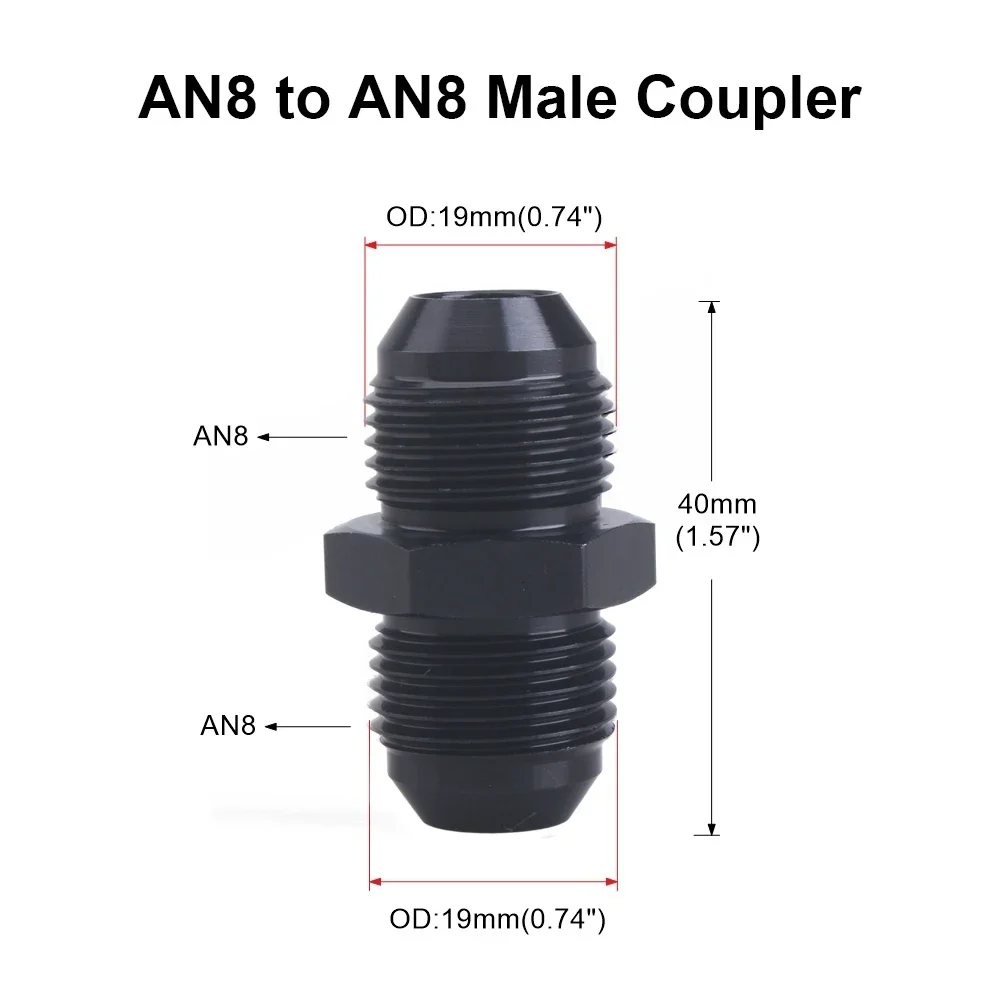 

AN4, AN6, AN8, AN10, алюминиевый переходник с наружной резьбой, соединение азота, масло, топливный шланг, прямой переходник с наружной резьбой на наружную резьбу