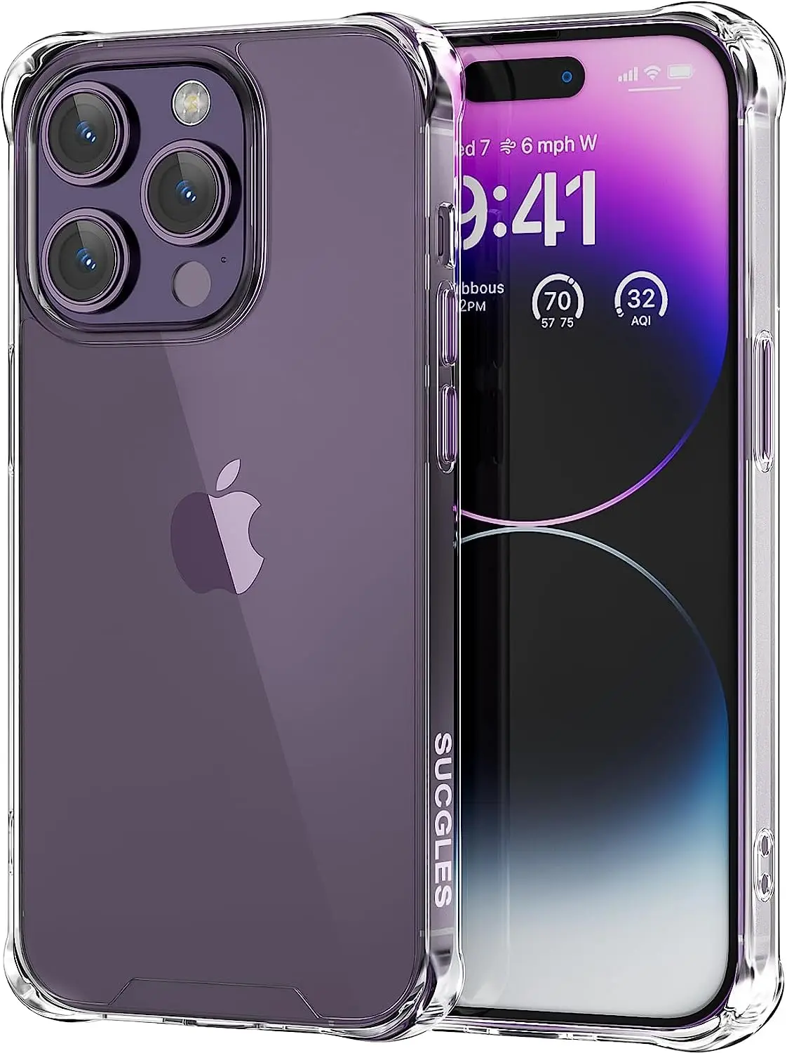 

Чехол для iPhone 14 Pro, прозрачный ультрабампер для телефона, [лучшая ударопрочная Защита класса мил] [устойчивость к пожелтению] Тонкий чехол