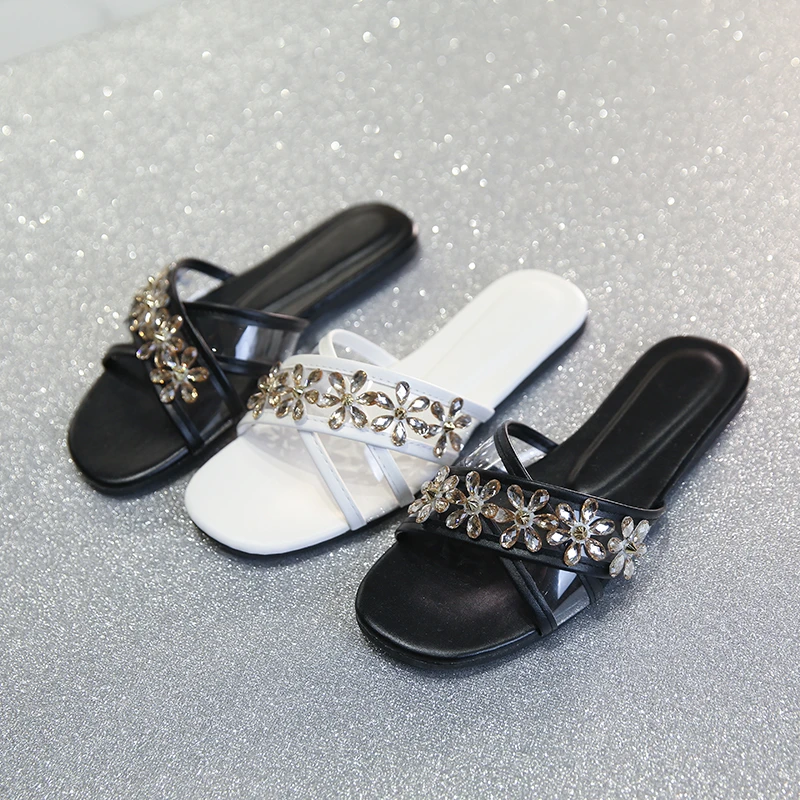 

Шлепанцы женские с открытым носком, сандалии на плоской подошве, Повседневные тапочки, летняя модель 2023