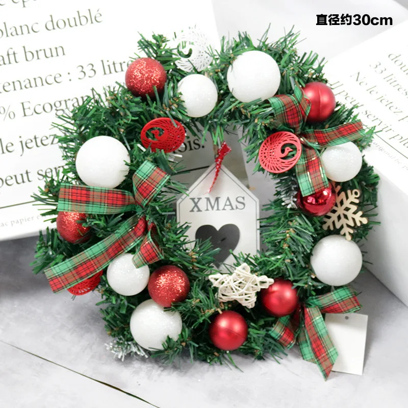 Рождественский цветочный венок Xindie для ресторана окна светящийся любовь дверь