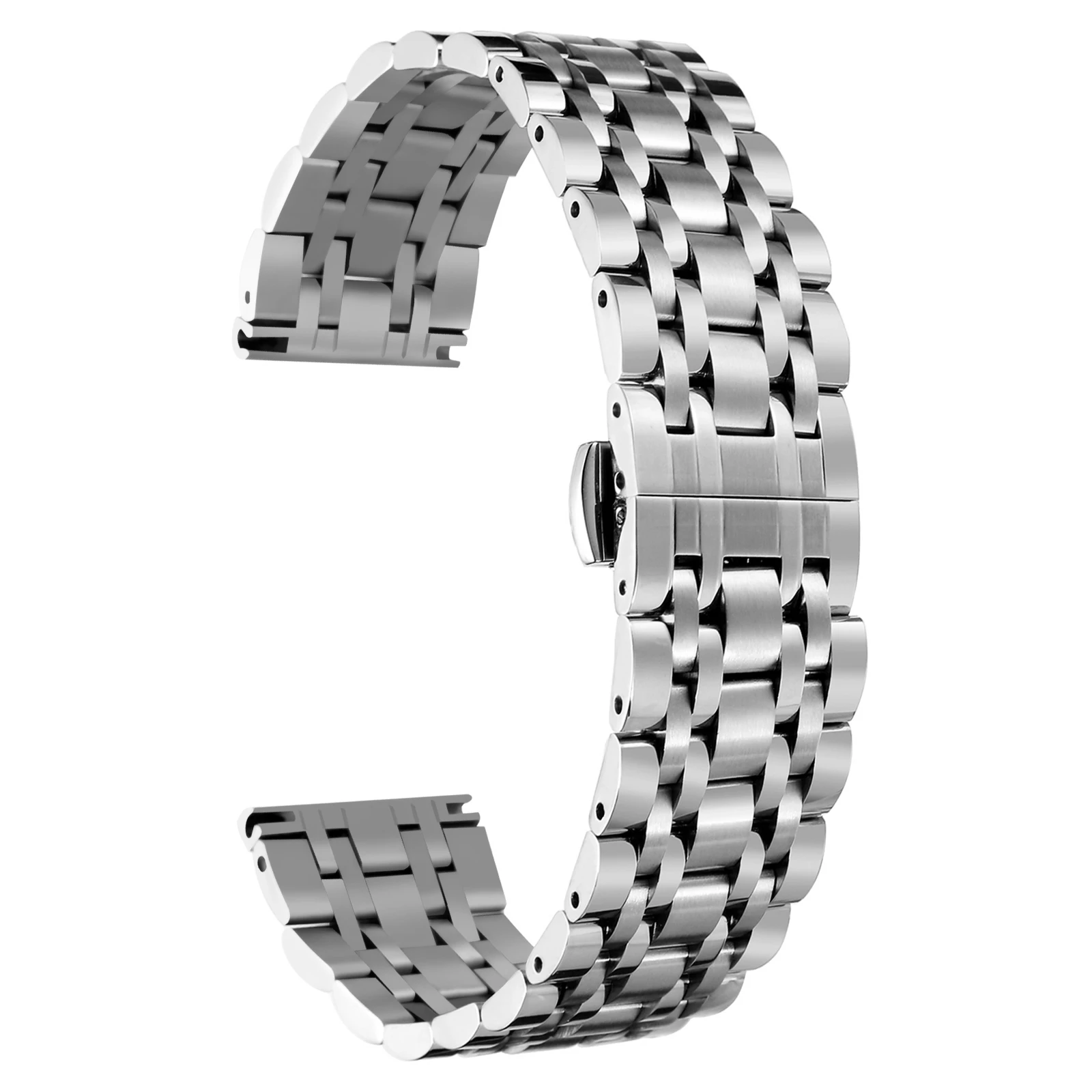 

Stainless Steel Watch Strap for Women Men 6 Colors Metal Watch Band 10mm 11 12 13 14mm 15 16 17 18mm 19 20 21 22mm 23 24 25 26mm