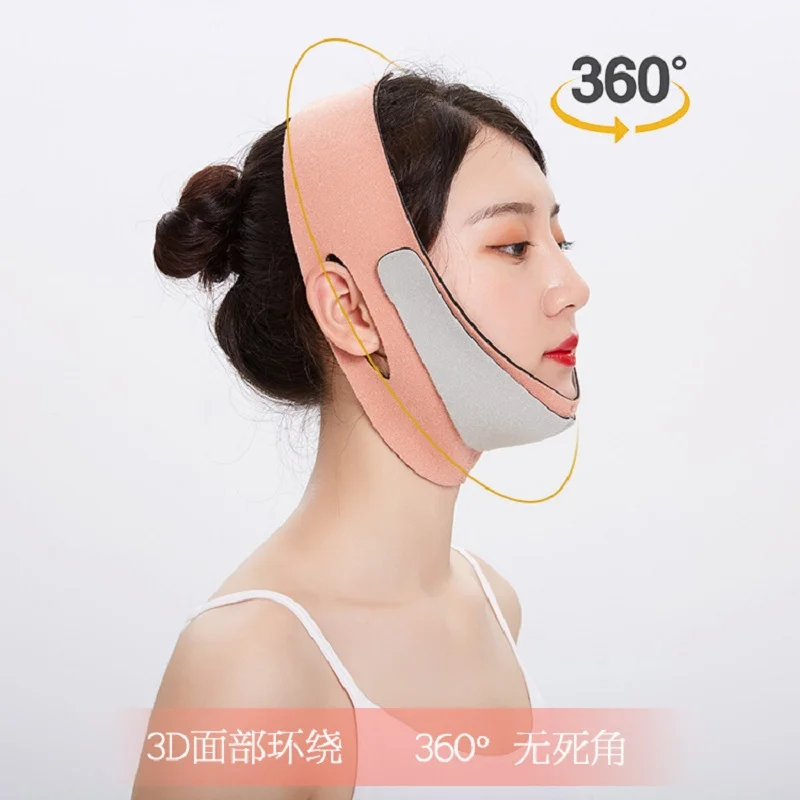 Face Lifting Strap for Women V-Line Facial Lift Bandage Sculpt Bandage Double Chin Reducer Chin Up Slimming Strap Fixed Belt