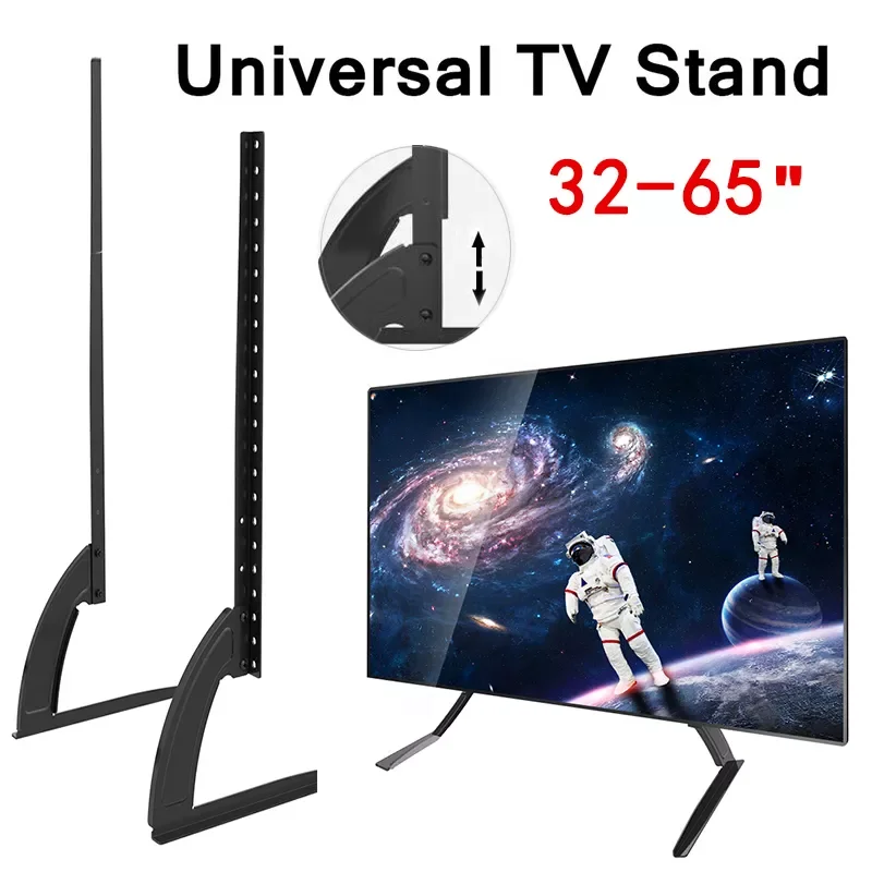 

Mount 32-65" Height Adjustable Universal TV Stand Base Plasma LCD Flat Screen Table Top Pedestal Desktop TV Mount Easy Inst