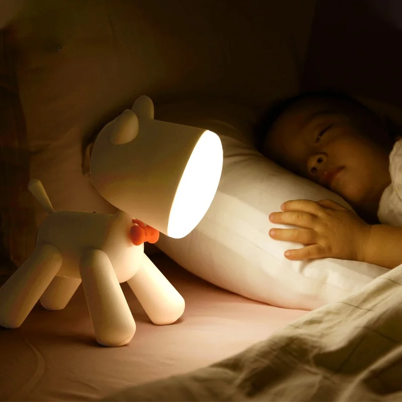

2020 Pup Led Night Lamp for Children 1200mAh Rechargable ELK Night Lights Adjust Brightness table lamp for Home in Bedroom