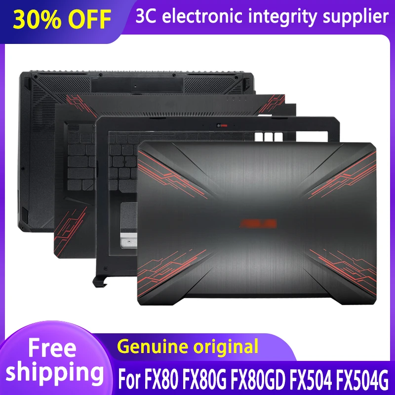 

Новинка l для ноутбука ASUS FX80 FX80G FX80GD FX504 FX504G FX504GD FX504GM задняя крышка ЖК-дисплея/передняя рамка/петли/Упор для рук/Нижняя крышка