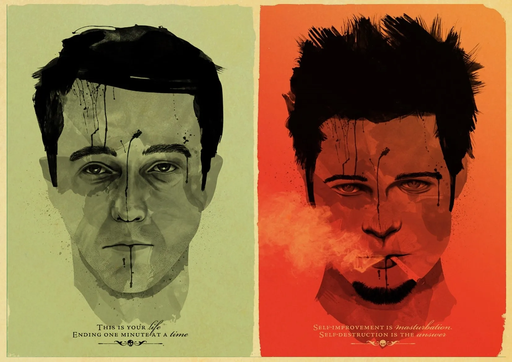 Классические подвесные кинопостеры для борьбы с клубом винтажные постеры из