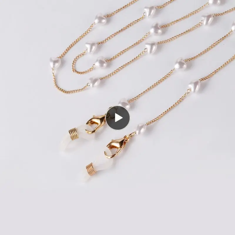 

Fashion Eyeglasses Chain Mask Strap Pearl Beaded Women Necklace Glasses Ear Hanging Rope Adjustable Sunglasses Accessory