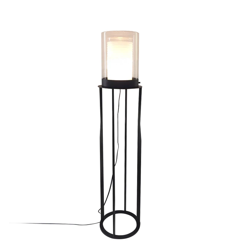 

Modern minimalist glass floor sofa lamp creative designer living room model room floor lamp