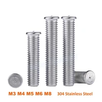 1 10pcs m3 m4 m5 m6 m8 304 a2 stainless steel stud weld spot welding screw solder point nail bolt metric threaded machine screw